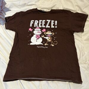Bobby jack FREEZE tee shirt - size medium brown women’s